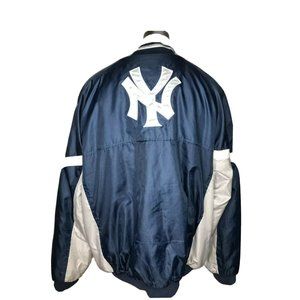 ny yankees Satin Bomber Warmup Jacket 2XL Full Zip Heavyweight 60” Chest